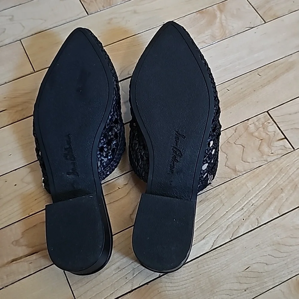 Sam Edelman clara black leather woven mules - Picture 6 of 7